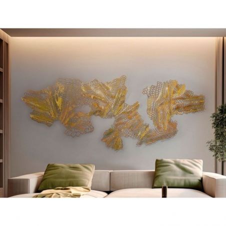 Drako Escultura Pared Acero Dorado de Schuller