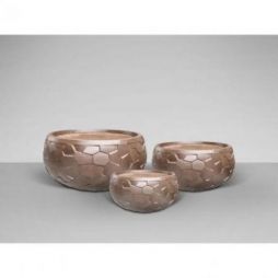 Canela Set 3 Maceteros Bronce de Schuller
