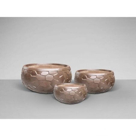 Canela Set 3 Maceteros Bronce de Schuller