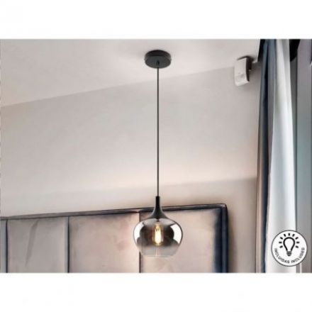 Opaz Lámpara 1l Negro Smoke D19 de Schuller