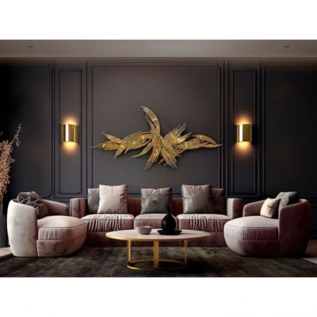 Odisea Escultura Pared Acero Dorado de Schuller