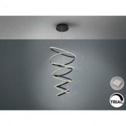 Ring Lámpara 8 Aros Negro 4000k Dim de Schuller