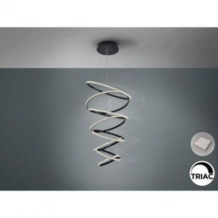 Ring Lámpara 8 Aros Negro 4000k Dim de Schuller