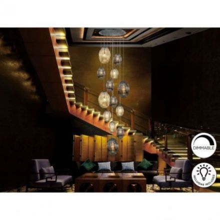 Ovila Lámpara 13l Smoke Coñac H500 de Schuller