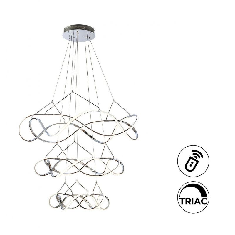 Molly Lámpara 3 Aros 110d Cromo Dim de Schuller