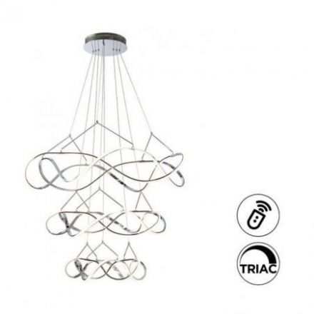 Molly Lámpara 3 Aros 110d Cromo Dim de Schuller