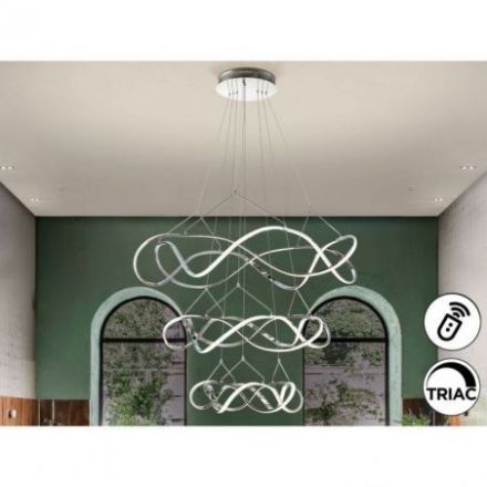 Molly Lámpara 3 Aros 110d Cromo Dim de Schuller