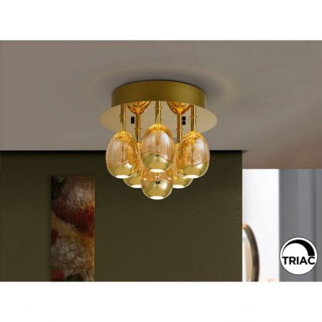 Rocio Plafón 6l Oro Dimable de Schuller