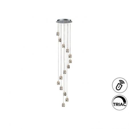 Rocio Gran Lámpara 14l Cromo 5m Dimable de Schuller