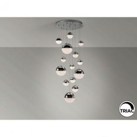 Sphere Lámpara 14l Cromo D60 Dimable de Schuller