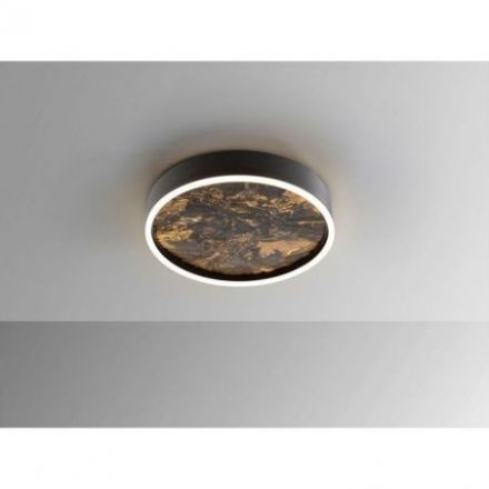 Stone Plafón Led Cct Negro 40d de Schuller