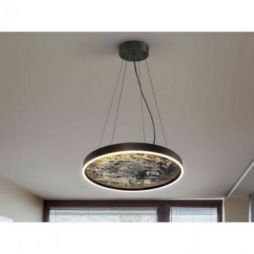 Stone Lámpara Led Cct Negra 60d de Schuller