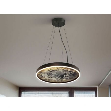 Stone Lámpara Led Cct Negra 60d de Schuller