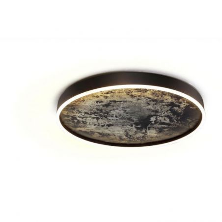 Stone Plafón Led Cct Negro 60d de Schuller