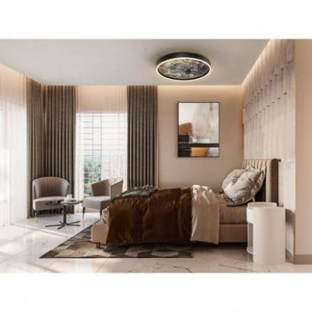 Stone Plafón Led Cct Negro 60d de Schuller