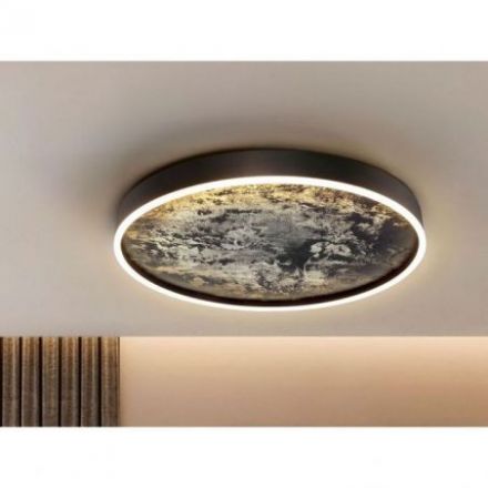 Stone Plafón Led Cct Negro 60d de Schuller