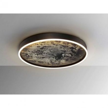 Stone Plafón Led Cct Negro 60d de Schuller