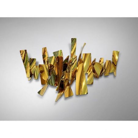 Fracture Escultura Pared Acero Dorado de Schuller