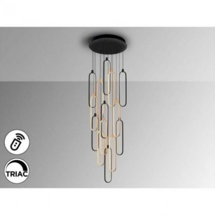 Colette Lámpara 14l Negro Oro Rosa Dim de Schuller
