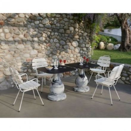 Luna de Slide color blanco Milky White color arabescato de forma cuadrada