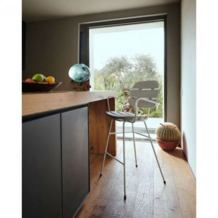 Taburete Ribs Up de Slide color gris Dove Grey