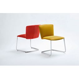 Vela, silla 'visitors' respaldo bajo, base cantilever