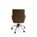 Vela, silla ejecutivo respaldo medio con reposabrazos revestido, base de 5 radios giratorios sobre ruedas, altura regulable