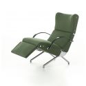 P40, sillón relax, base de metal pintado de color negro