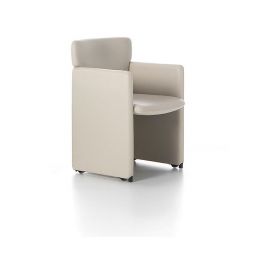 S148, butaca alta con ruedas completamente tapizada y revestida