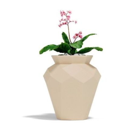 Maceta de doble pared Hanami en plástico colección Origami de Vondom