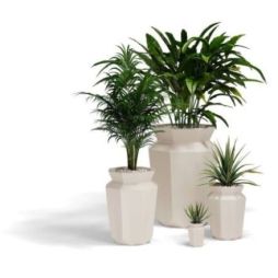 Maceta de doble pared Hasu colección Origami de Vondom