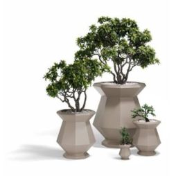 Maceta Kashi, con doble pared para exterior de Vondom