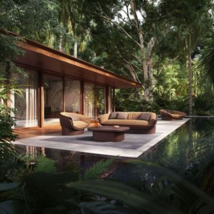 Sofá Luna con un cómodo acolchado para exterior de Vondom