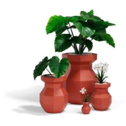 Maceta Yuri con forma de tinaja de Vondom