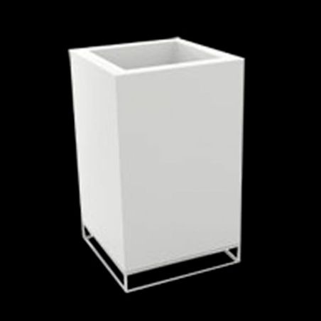 Macetero con luz Vela Cubo Alto