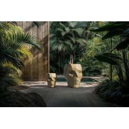 Taburete Skull para exterior con forma de cráneo