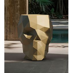 Taburete Skull para exterior con forma de cráneo