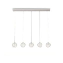 Lámpara de suspensión Diamond Sp5 de Ideal Lux pantalla Azul Marino