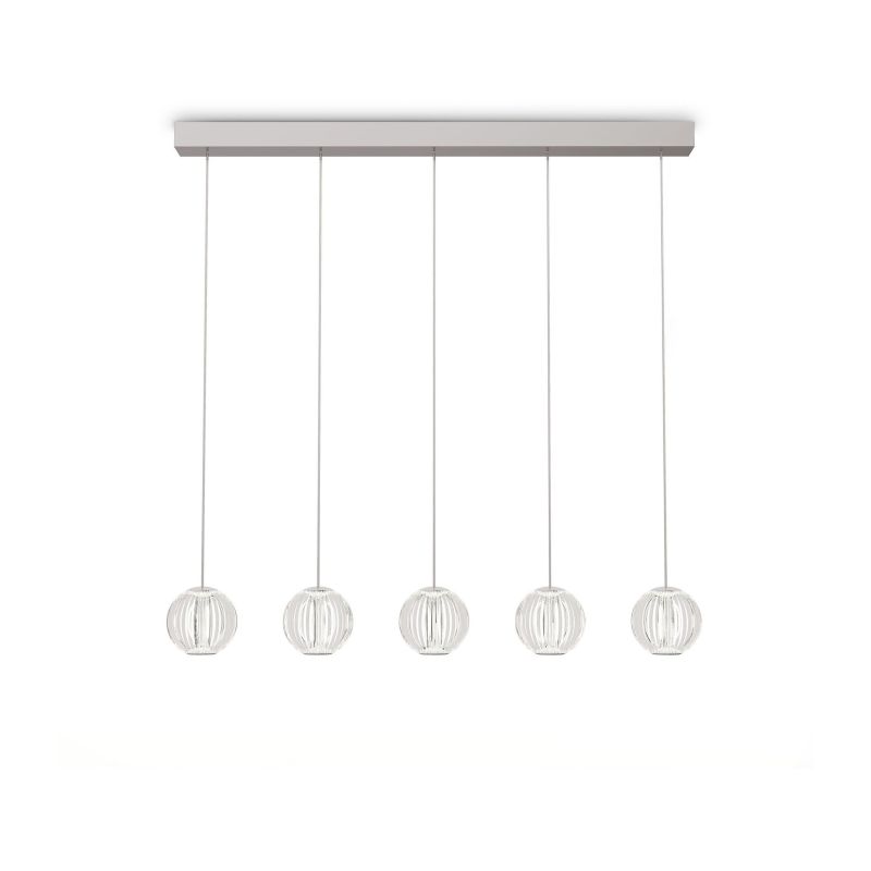 Lámpara de suspensión Diamond Sp5 de Ideal Lux pantalla Azul Marino