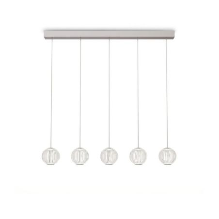 Lámpara de suspensión Diamond Sp5 de Ideal Lux pantalla Azul Marino