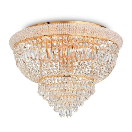 Plafón Dubai Pl24 de Ideal Lux pantalla Amarillo