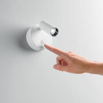 Aplique Elf Ap de Ideal Lux pantalla Azul Marino