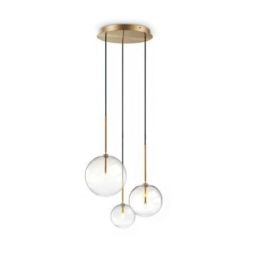 Lámpara de suspensión Equinoxe Sp3 de Ideal Lux pantalla Rosa Pálido