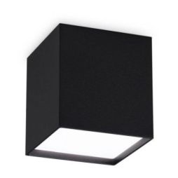 Plafón Kubiko Pl Nero de Ideal Lux pantalla Turquesa