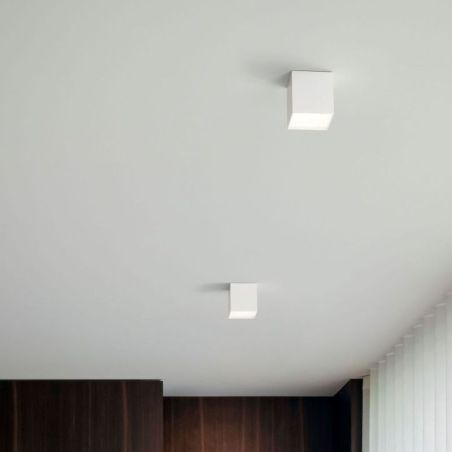 Plafón Kubiko Pl Nero de Ideal Lux pantalla Turquesa