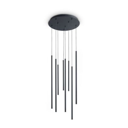 Lámpara de suspensión Look Led Sp8 Round Drop de Ideal Lux apagada