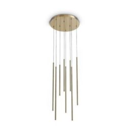Lámpara de suspensión Look Led Sp8 Round Drop de Ideal Lux apagada