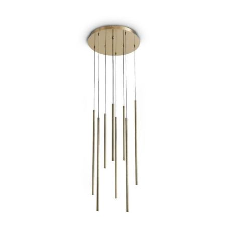 Lámpara de suspensión Look Led Sp8 Round Drop de Ideal Lux apagada