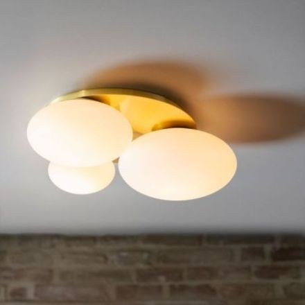 Plafón Ninfea Pl2 de Ideal Lux pantalla Turquesa