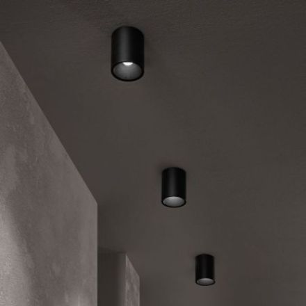 Plafón Nitro Pl D08 Round de Ideal Lux pantalla Azul Marino